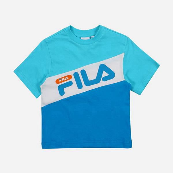 Camisetas Fila Menina Turquesa - Fila Heritage S/S Outlet Portugal,QIGJ-02395